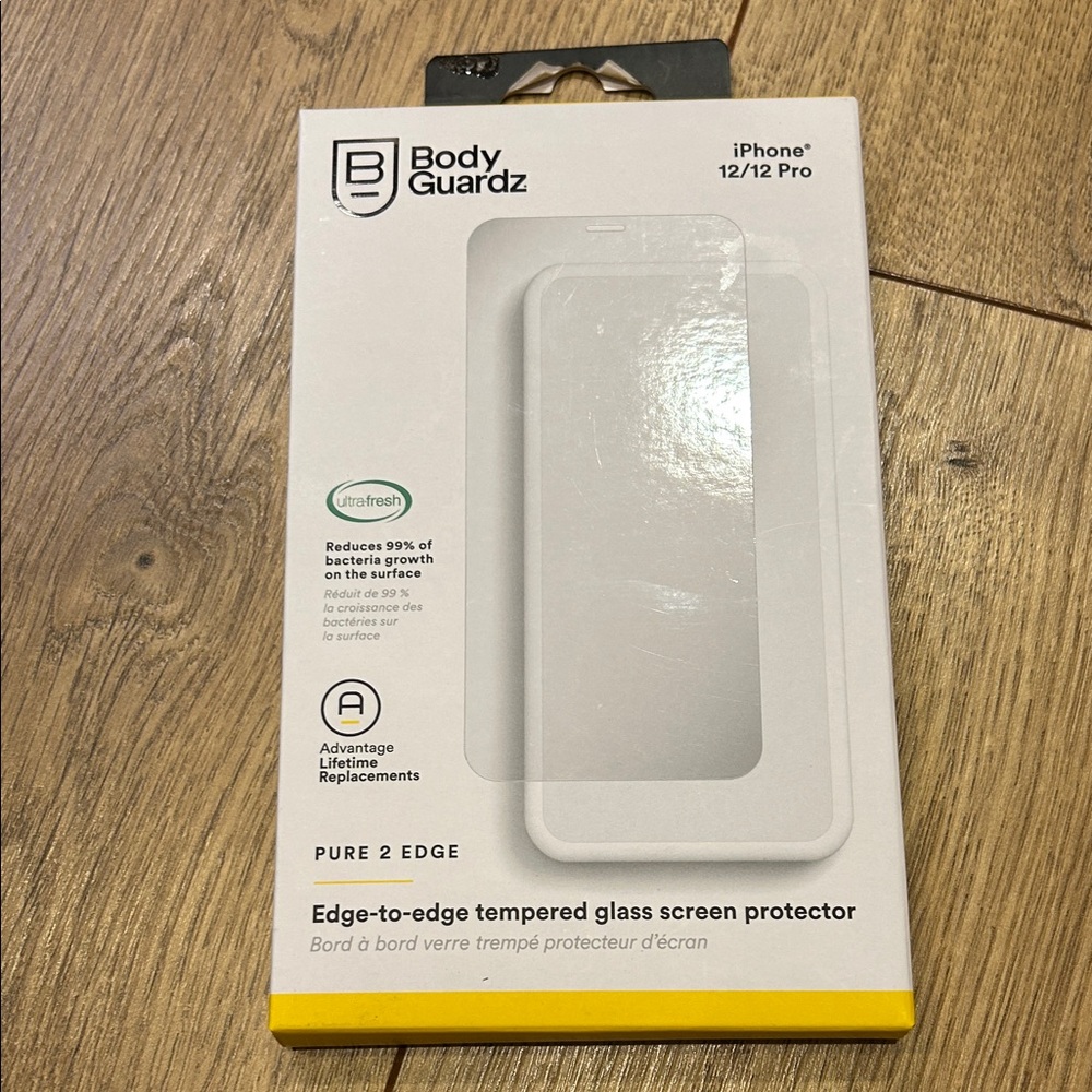 NIB Body Guardz IPhone 12/12 Pro glass screen protector